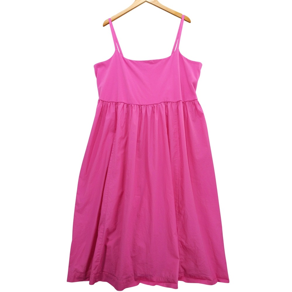 Old Navy Cami Midi Dress Women 3X Pink Sleeveless Empire Waist